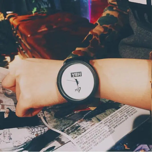 Korean Style Large Dial Quartz Watch
