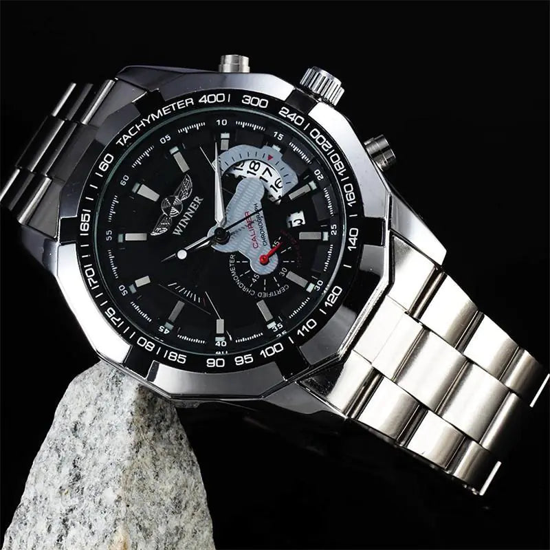 Steel Band Automatic Mechanical Watch