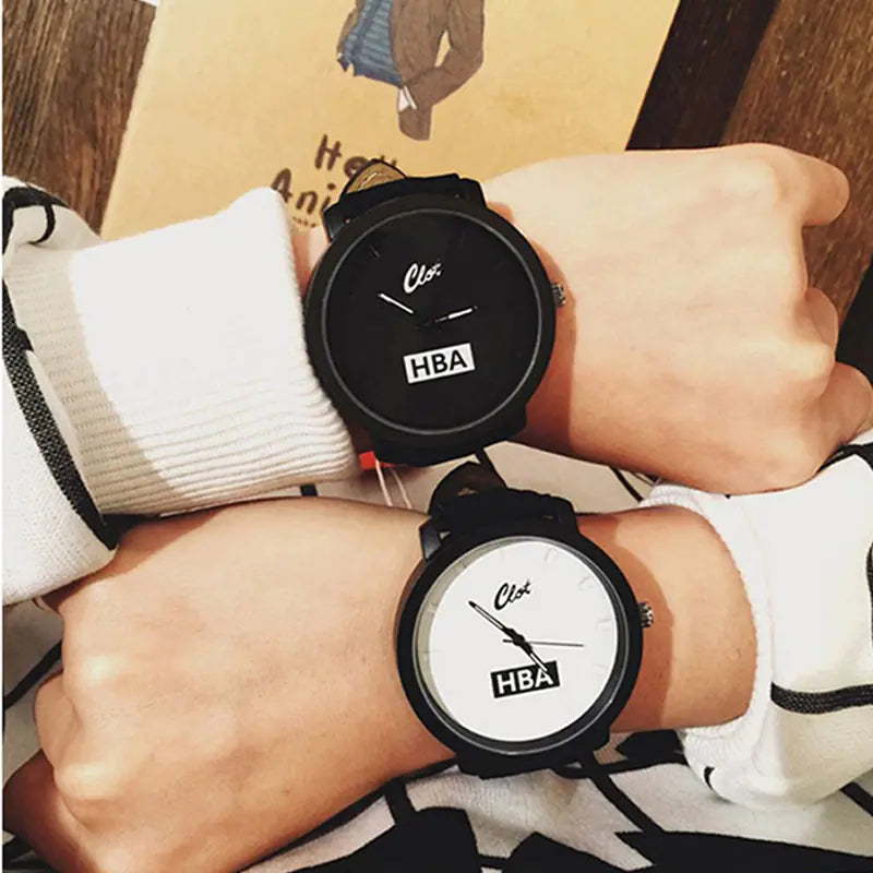 Korean Style Large Dial Quartz Watch
